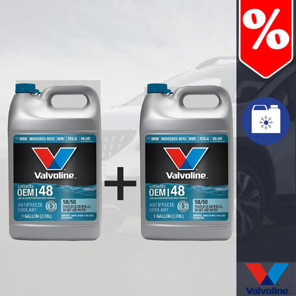 پکیج 8 لیتری کولانت والوالین آبی رنگ (منفی 37 درجه)