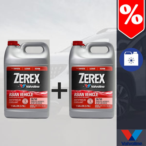 پکیج 8 لیتری کولانت والوالین قرمز رنگ (منفی 37 درجه)