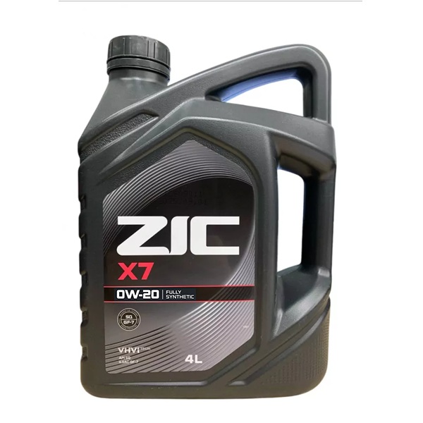 روغن موتور زیک ZIC مدل X7 API SQ حجم 4 لیتر (0w-20)