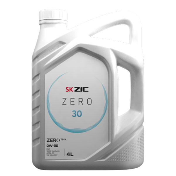 روغن موتور زیک SK ZIC مدل Zero API SN حجم 4 لیتر (0w-30)