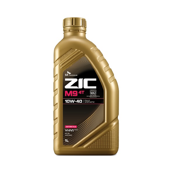 روغن موتور سیکلت زیک ZIC M9 مدل SN JASO MA2 حجم 1 لیتر (10w-40) ساخت کره